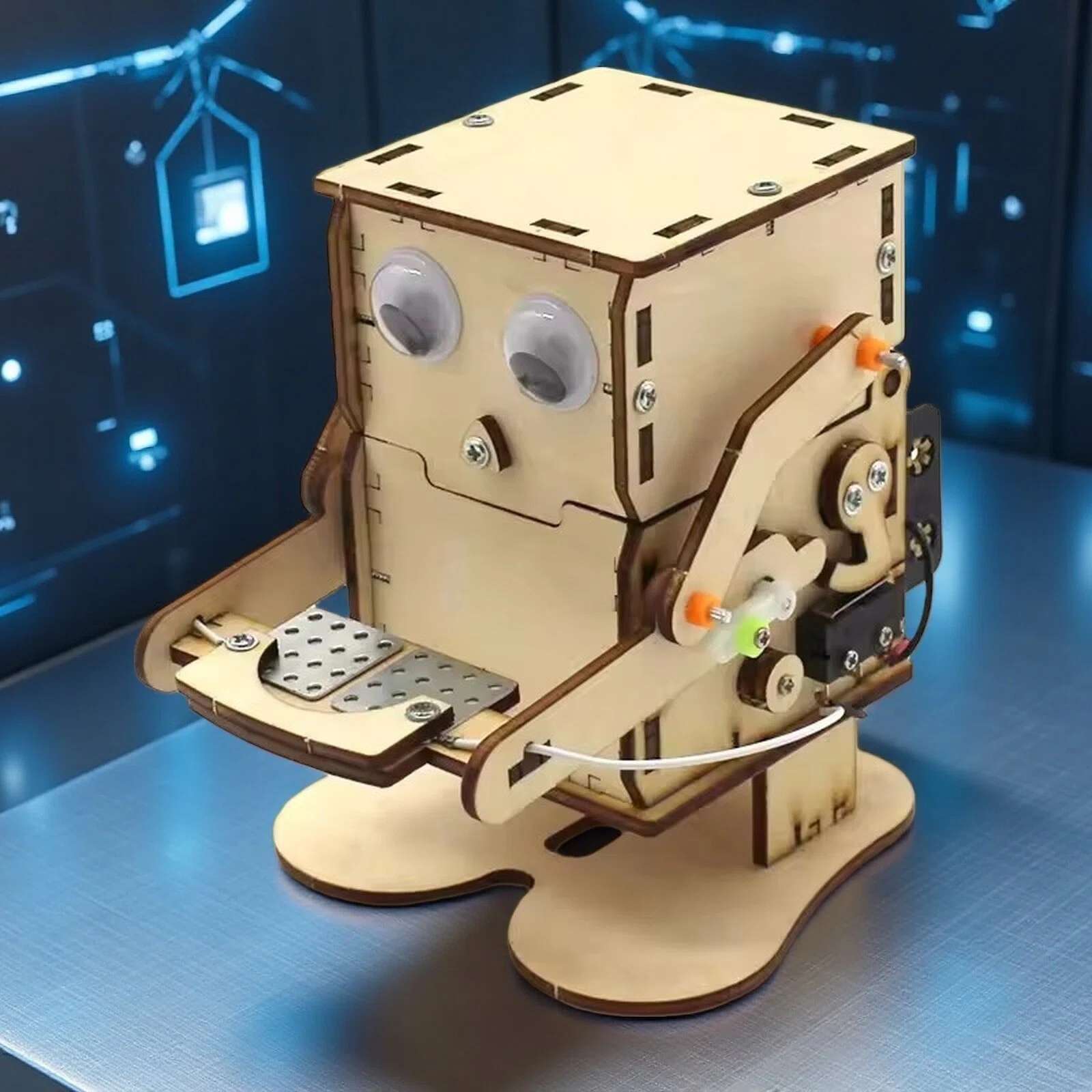 Science Robot - Robot Modello Mangia-Monete Fai-da-te in Legno